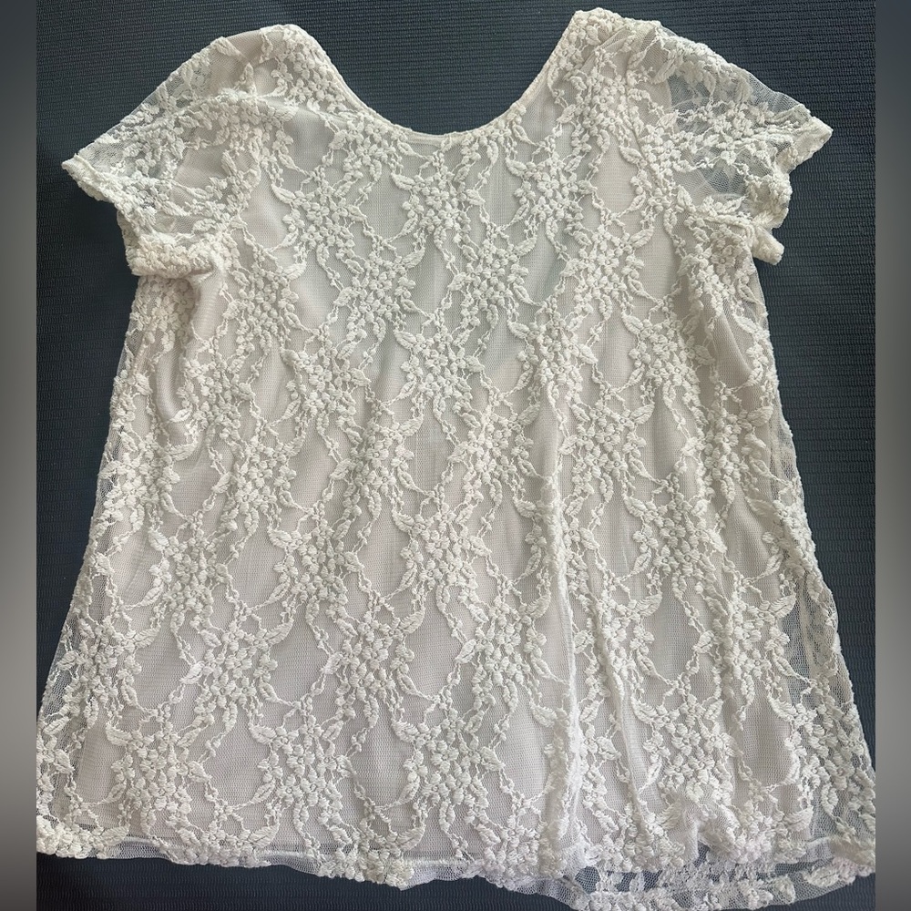 Show Me Your Mumu ivory lace top